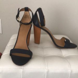 New Blue Leather Heels